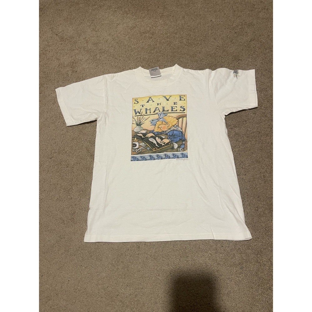 VTG 1984 Save The Whales Mary Engelbert T-shirt